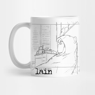 Lain bear suit Sketch Mug